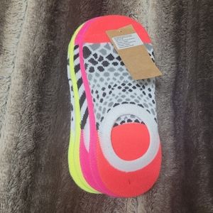 Animal Print Neon no show socks NWT
